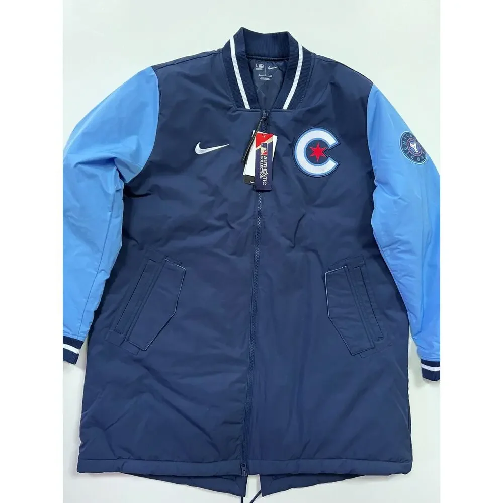 Nike Chicago Cubs Authentic Collection City Connect Dugout Jacket Men's Size XL